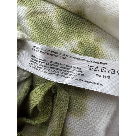 NWT Free People Green White Tie Dye Sweater Shorts Lounge Set | Athleisure Boho - Picture 14 of 15